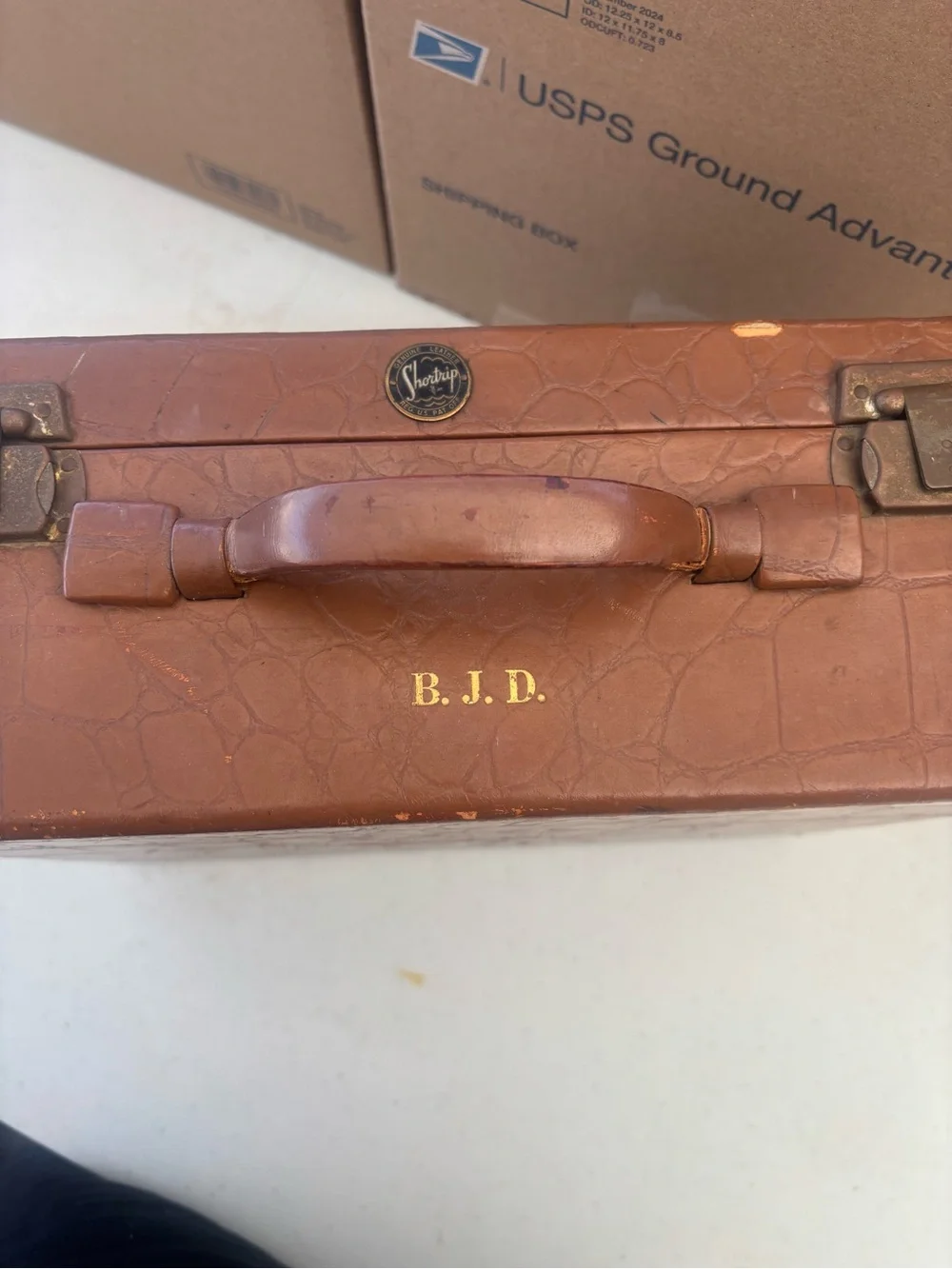 Vintage Shortrip Top Grain Cowhide Train Case